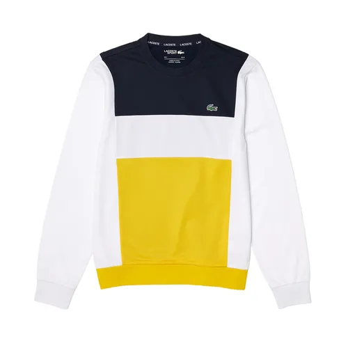 Áo Nỉ Sweater Nam Lacoste Sports Sport Resistant Colorblock Pique SH6941 Màu Vàng Trắng