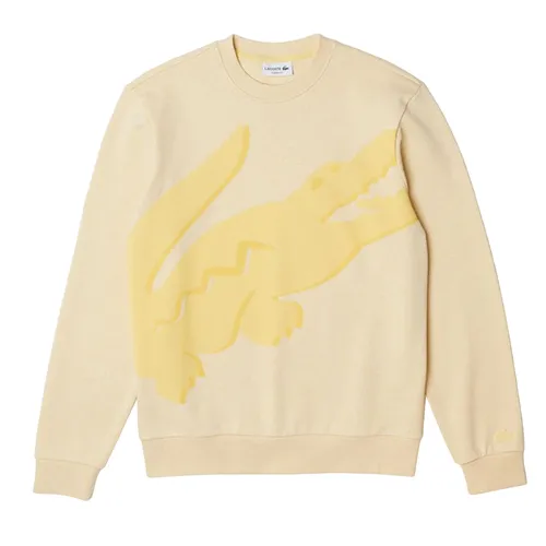 Áo Nỉ Sweater Nam Lacoste Crew Neck Print Organic Màu Vàng