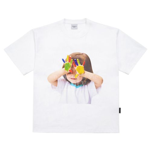Áo Phông Acmé De La Vie ADLV Baby Face Colorful Hands Short Sleeve T-Shirt Màu Trắng Size 1