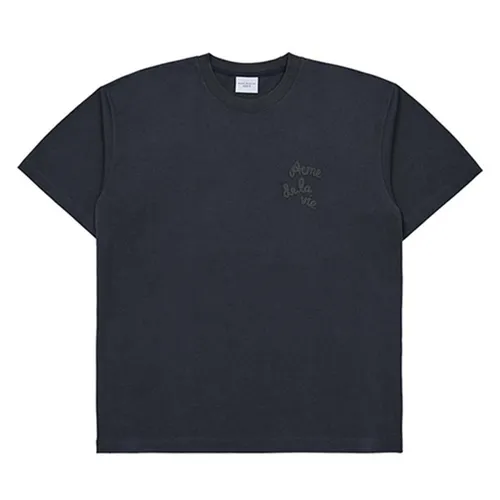 Acmé De La Vie - Áo Phông Acmé De La Vie ADLV Embossing Script Charoal Màu Than Chì - Vua Hàng Hiệu