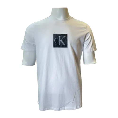 Calvin Klein Nam Trắng - Áo Phông Nam Calvin Klein CK Tshirt SP40591806 GC05 Màu Trắng Size S - Vua Hàng Hiệu