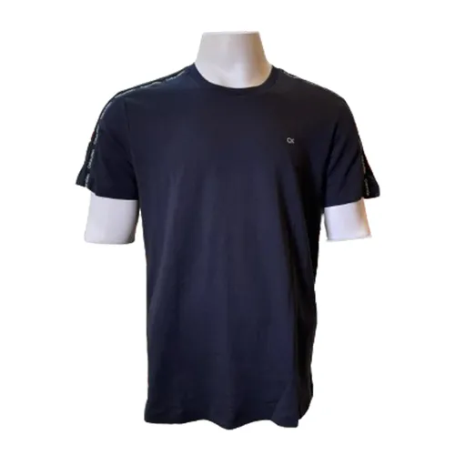 Calvin Klein Đen Áo phông - Áo Phông Nam Calvin Klein CK Tshirt Viền Vai SP40591907 GC05 Màu Đen Size L - Vua Hàng Hiệu