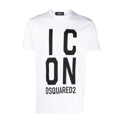 Áo Phông Nam Dsquared2 Icon S79GC0077S23009 Màu Trắng Size XS