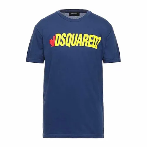 Áo Phông Nam Dsquared2 Logo Cotton Tshirt 12633398DM Màu Xanh Navy - Thời trang - Vua Hàng Hiệu