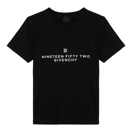 Áo Phông Nam Givenchy Black Logo Printed Tshirt H25445 09B Màu Đen