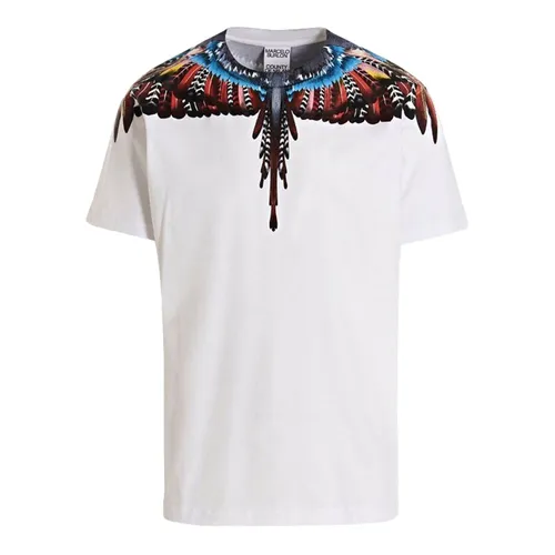 Marcelo Burlon - Áo Phông Nam Marcelo Burlon White With Grizzly Wings Printed Tshirt CMAA018S23JER0020125 Màu Trắng Size S - Vua Hàng Hiệu