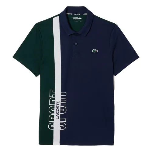 Thời trang - Áo Polo Nam Lacoste Men's Regular Fit Recycled Knit Tennis DH1092 51 N87 Màu Navy/Green Size 2 - Vua Hàng Hiệu