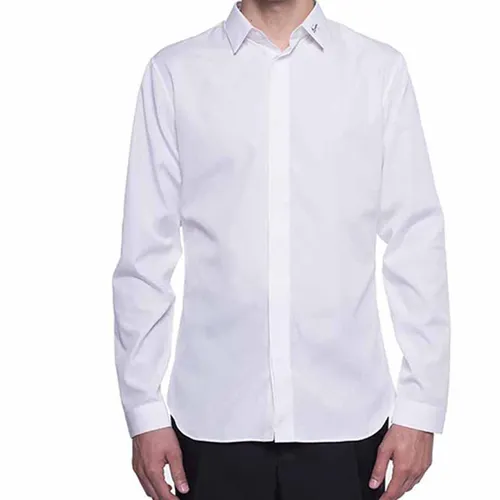Thời trang Dior Nam Áo sơ mi - Áo Sơ Mi Nam Dior Embroidered Cotton Shirt Màu Trắng Size 37 - Vua Hàng Hiệu