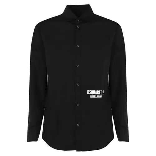 Áo Sơ Mi Nam Dsquared2 Buttoned Long Sleeved Shirt S74DM0653S36275 Màu Đen - Thời trang - Vua Hàng Hiệu