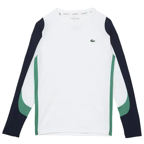 Áo Thun Dài Tay Nam Lacoste TH9419 Sport Tennis T-Shirt Màu Xanh Trắng