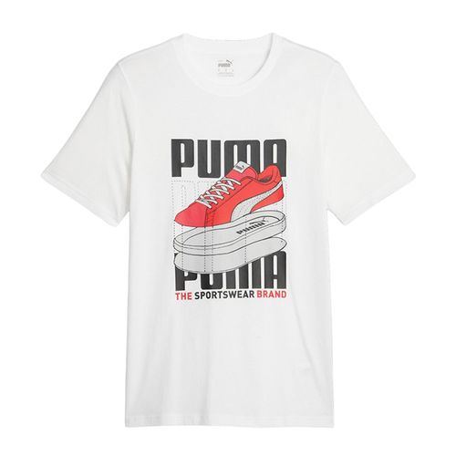 Áo Thun Nam Puma Graphics Sneaker 677186 02 Tshirt Màu Trắng
