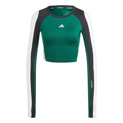 Adidas - Áo Thun Tập Luyện Nữ Adidas TF CB LS T IK6152 Màu Xanh Đen Size 2XS - Vua Hàng Hiệu