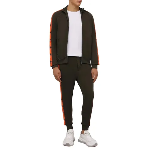 DSquared2 Bộ quần áo nỉ Vải cao cấp - Bộ Quần Áo Nỉ Nam Dsquared2 Leaf Tape Jog Pants Màu Xanh Olive Size S - Vua Hàng Hiệu