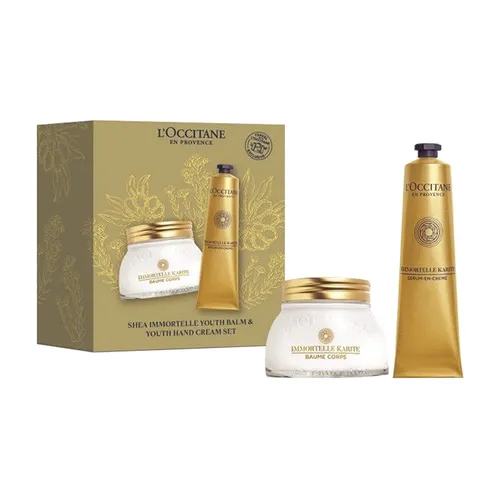 Bộ Sản Phẩm Dưỡng Da L'Occitane Immortelle Shea Youth Body Balm & Youth Hand Cream 2 Món ( 200ml + 75ml)