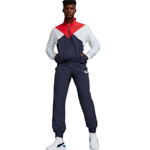 Bộ Thể Thao Nam Puma Men's Woven Track Jersey Top And Bottom 672503-06 Màu Xanh/ Trắng/ Đỏ Size M
