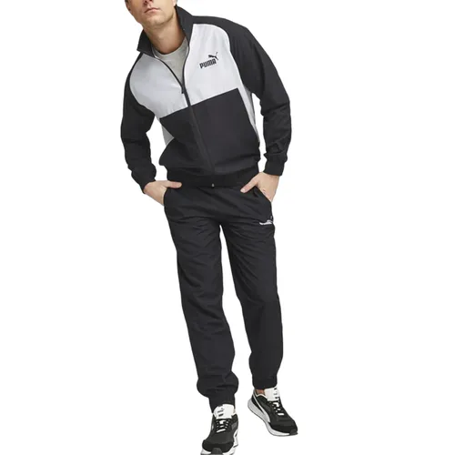 Thời trang - Bộ Thể Thao Nam Puma Woven Tracksuit 675701-01 Men's Màu Đen Trắng Size S - Vua Hàng Hiệu