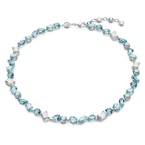 Dây Chuyền Nữ Swarovski Gema Necklace Mixed Cuts, Blue, Rhodium Plated 5666007 Màu Xanh Blue - Trang sức - Vua Hàng Hiệu