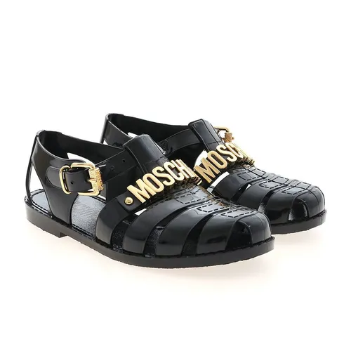 Dép Sandal Moschino Jelly In Black MA16501G1GM20000 Màu Đen Size 37