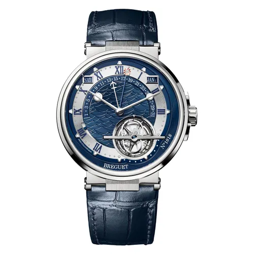 Đồng Hồ Breguet Marine Equation Of Time Perpetual Tourbillon 5887PT/Y2/9WV Màu Xanh Bạc