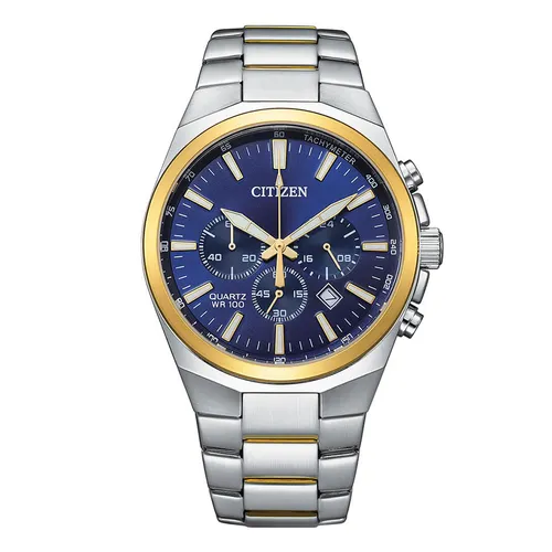 Citizen - Đồng Hồ Nam Citizen Chronograph Quartz Watch AN8176-52L Màu Bạc/Vàng Gold - Vua Hàng Hiệu