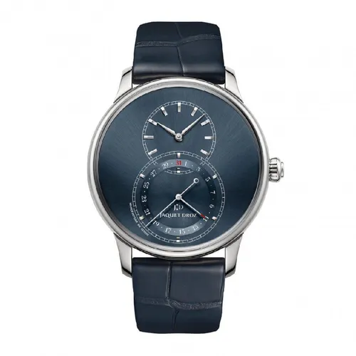 Đồng hồ Jaquet Droz - Đồng Hồ Nam Jaquet Droz Grande Seconde Quantième Satin-Brushed Blue J007030249 Màu Xanh Navy - Vua Hàng Hiệu