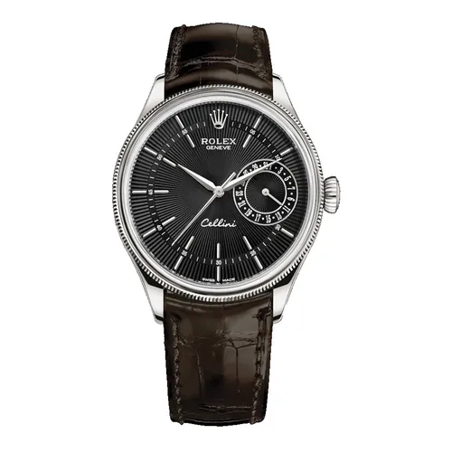 Đồng Hồ Nam Rolex Cellini Date 39mm White Gold Black Brown 50519-0014 Màu Đen Bạc - Đồng hồ - Vua Hàng Hiệu