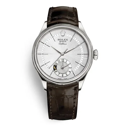Đồng Hồ Nam Rolex Cellini Dual Time 39mm White Gold Silver 50529-0009 Màu Đen Bạc - Đồng hồ - Vua Hàng Hiệu