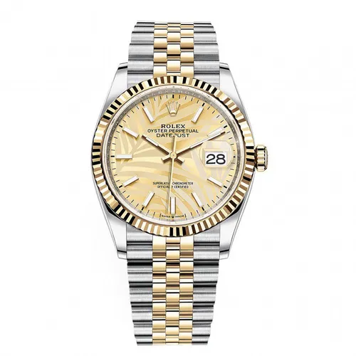 Đồng hồ - Đồng Hồ Nam Rolex Datejust 36mm 126233-0037 Palm Màu Demi (Vàng - Bạc) - Vua Hàng Hiệu