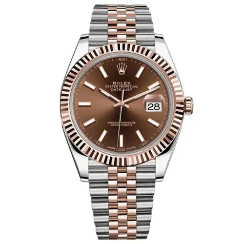 Đồng hồ - Đồng Hồ Nam Rolex Datejust 41mm 126331-0002 Choco Màu Bạc Nâu - Vua Hàng Hiệu