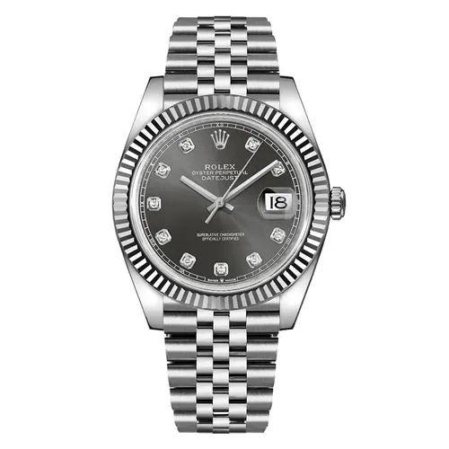 Đồng hồ - Đồng Hồ Nam Rolex Steel Datejust 41mm Jubilee Grey 126334-0006 Màu Bạc - Vua Hàng Hiệu