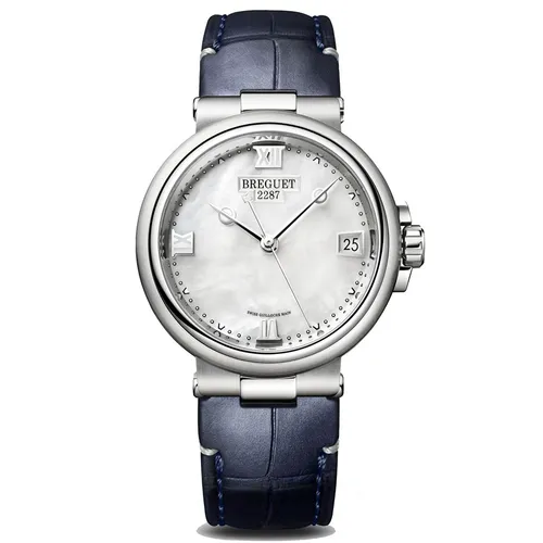 Đồng hồ - Đồng Hồ Nữ Breguet Marine Automatic 33.8mm 9517ST/5W/984 Màu Xanh Bạc - Vua Hàng Hiệu