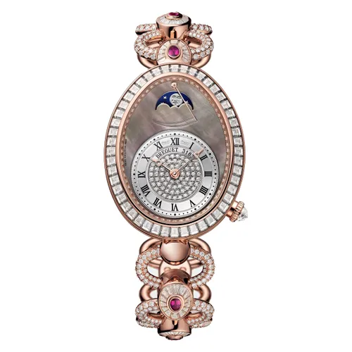 Đồng Hồ Nữ Breguet Reine De Naples Power Reserve Ladies 8909BR/8T/J29/DDDR Màu Vàng Hồng