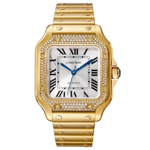 Đồng Hồ Nữ Cartier Santos De Cartier WJSA0010 35,1mm Màu Vàng Trắng - Đồng hồ - Vua Hàng Hiệu