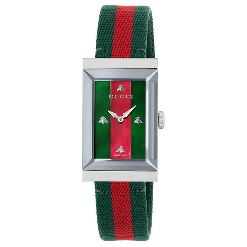 Đồng Hồ Nữ Gucci G-Frame Quartz Ladies Watch YA147404 Màu Xanh Đỏ - Đồng hồ - Vua Hàng Hiệu