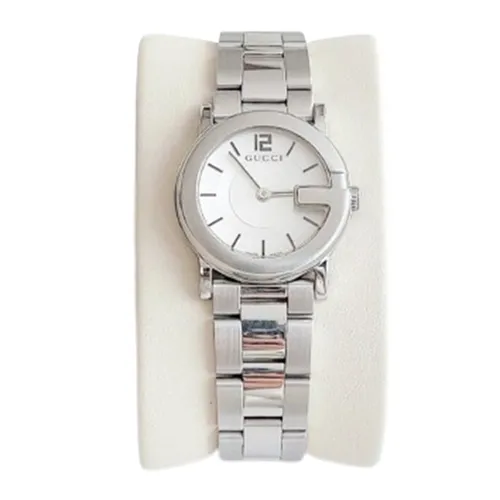 Gucci Mã giảm giá Trắng - Đồng Hồ Nữ Gucci G Round 101J Case 29mm Màu Bạc Trắng - Vua Hàng Hiệu