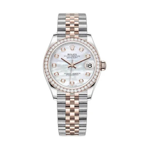 Đồng hồ - Đồng Hồ Nữ Rolex Datejust 31mm Stainless Steel Rose Gold 278381RBR Màu Bạc Vàng Hồng - Vua Hàng Hiệu
