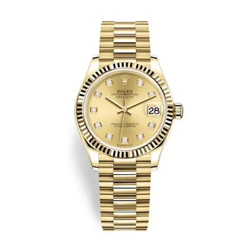 Đồng Hồ Nữ Rolex Datejust 31mm Yellow Gold Diamonds Champagne 278278-0009 Màu Vàng - Đồng hồ - Vua Hàng Hiệu
