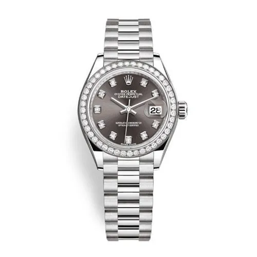 Đồng Hồ Nữ Rolex Lady-Datejust 28mm Platinum And Grey Dial 279136RBR-0011 Màu Bạc - Đồng hồ - Vua Hàng Hiệu
