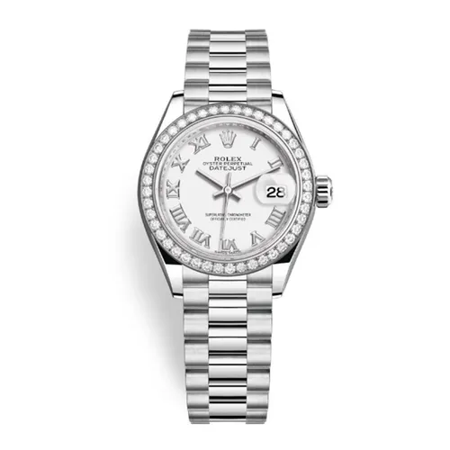 Đồng Hồ Nữ Rolex Lady-Datejust 28mm Platinum And White Dial 279136RBR-0013 Màu Bạc - Đồng hồ - Vua Hàng Hiệu