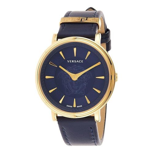 Đồng Hồ Nữ Versace V-Circle Lady Gold Blue Leather Watch VE8103721 Màu Xanh Dương