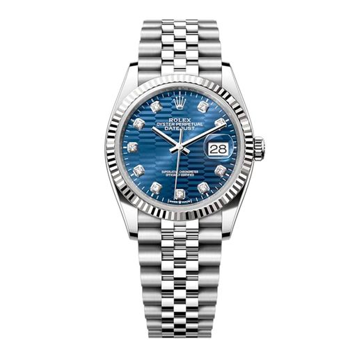 Đồng Hồ Rolex Datejust 36 Bright Blue Dial Jubilee 126234-0057 Màu Bạc