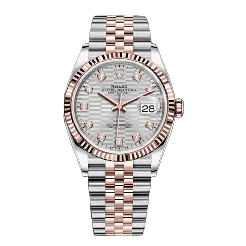 Đồng Hồ Rolex Datejust 36mm Grey Motif Dial 126231-0039 Màu Bạc Vàng Hồng - Đồng hồ - Vua Hàng Hiệu