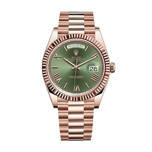 Đồng Hồ Rolex Day-Date 40mm Rose Gold 228235-0025 Màu Xanh/Vàng Hồng - Đồng hồ - Vua Hàng Hiệu