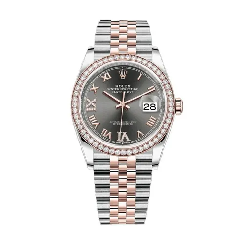 Đồng Hồ Rolex Steel Everose Rolesor Datejust 36mm 126281RBR Dark Grey Màu Bạc Vàng Hồng - Đồng hồ - Vua Hàng Hiệu