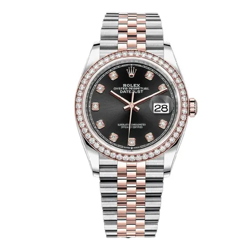 Đồng Hồ Unisex Rolex Steel and Everose Rolesor Datejust 36mm 126281-0007 Màu Bạc Vàng Hồng - Đồng hồ - Vua Hàng Hiệu