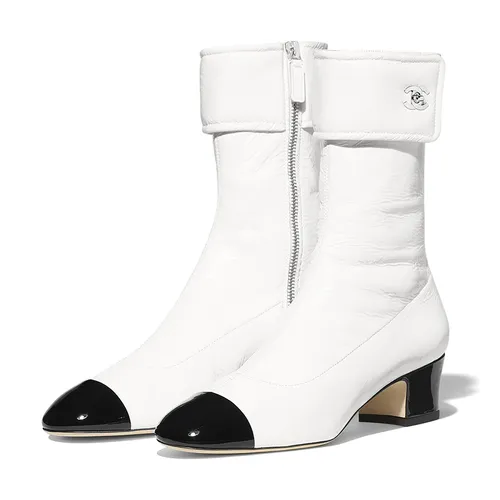 Giày Giày bốt - Giày Boot Nữ Chanel Ankle Boots Màu Trắng - Vua Hàng Hiệu