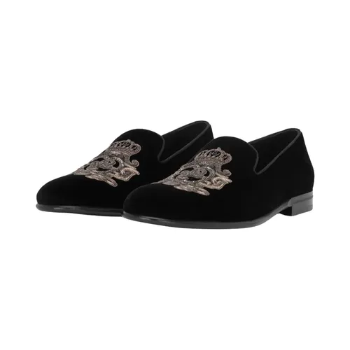 Giày Lười Nam Dolce & Gabbana D&G A50490AO249 Màu Đen Size 40