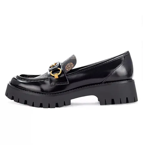 Giày Lười Nữ Guess G Logo Lug Sole Loafer Hoạ Tiết Black 001 Màu Đen Size 36