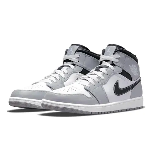 Giày Nike Jordan 1 Mid Light Smoke Grey Anthracite Màu Xám Size 41