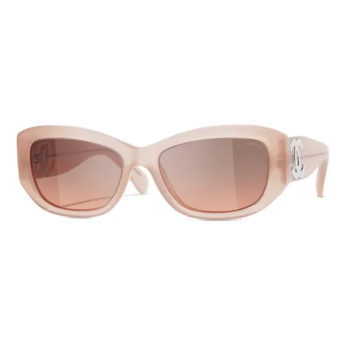 Kính Mát Nữ Chanel Rectangle Sunglasses CH5493 173218 Màu Hồng Đào